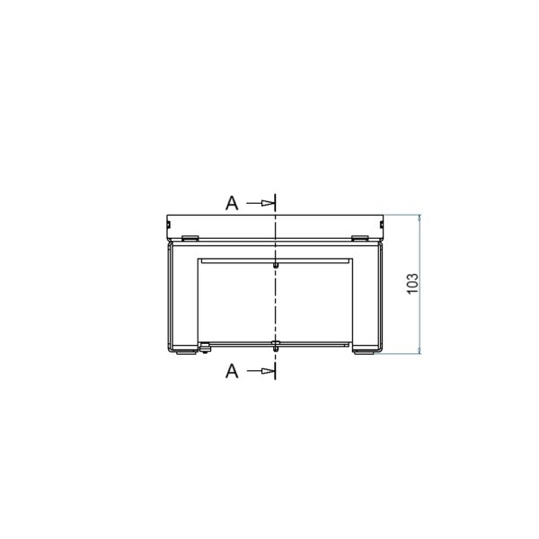 Produktbild UBD 160 158  -  Unterflur-Bodendose UBD 160 inkl. belegtem Deckel aus Chromstahl, geschliffen, und 1 Bürstenauslass